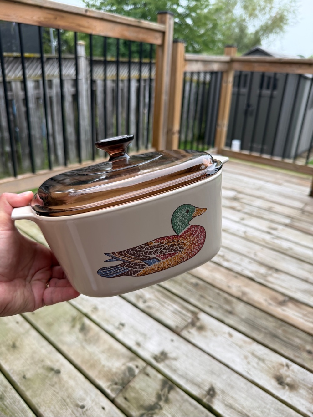 🛑Sold🛑 not availableVintage CorningWare Mallard Duck A-3-B 3L Casserole w/ Pyrex
